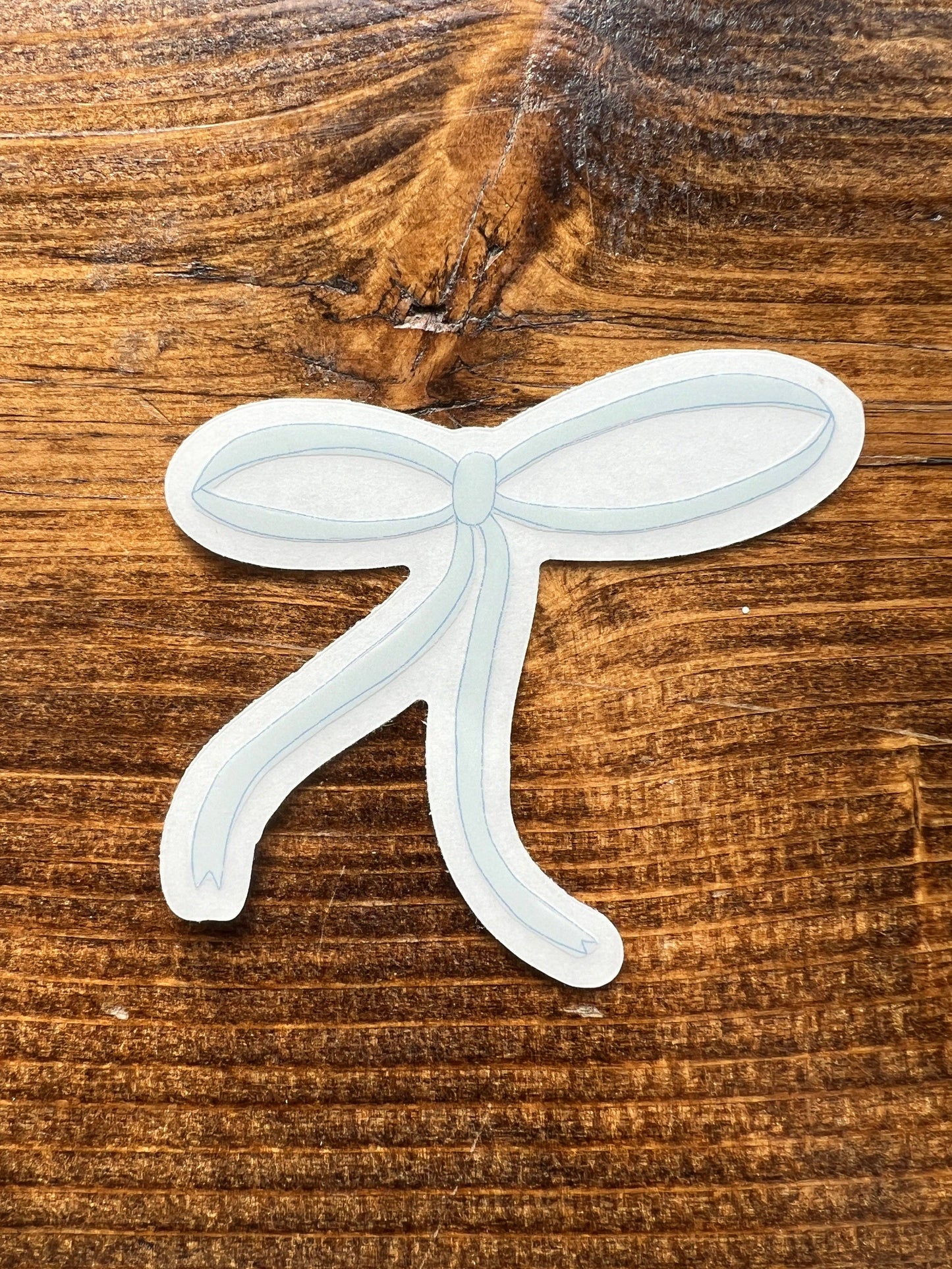 Blue Bow Sticker