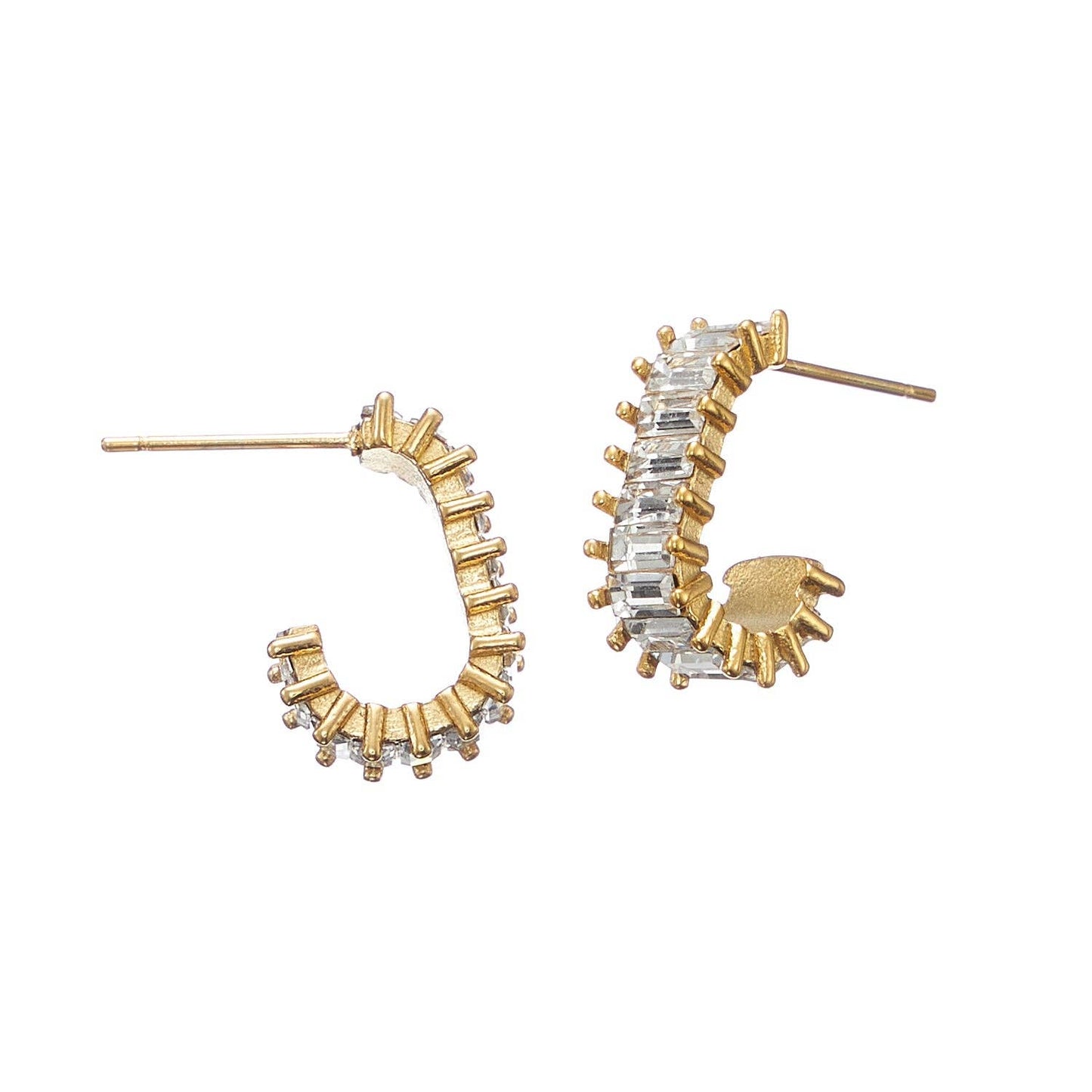 Clear Stone Stainless Earrings