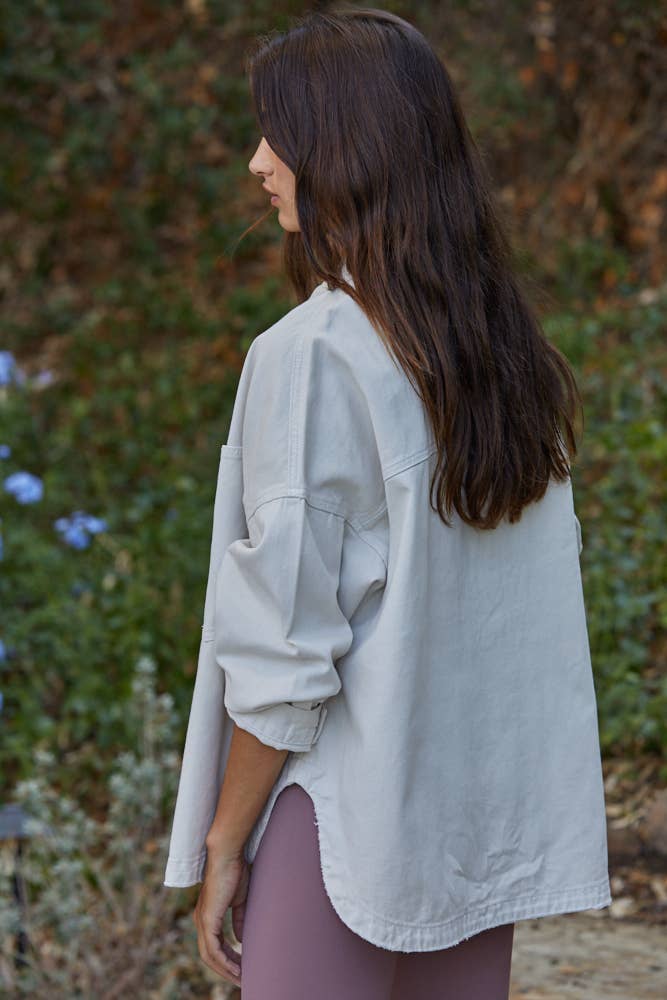 Denim Cotton Button Down Jacket
