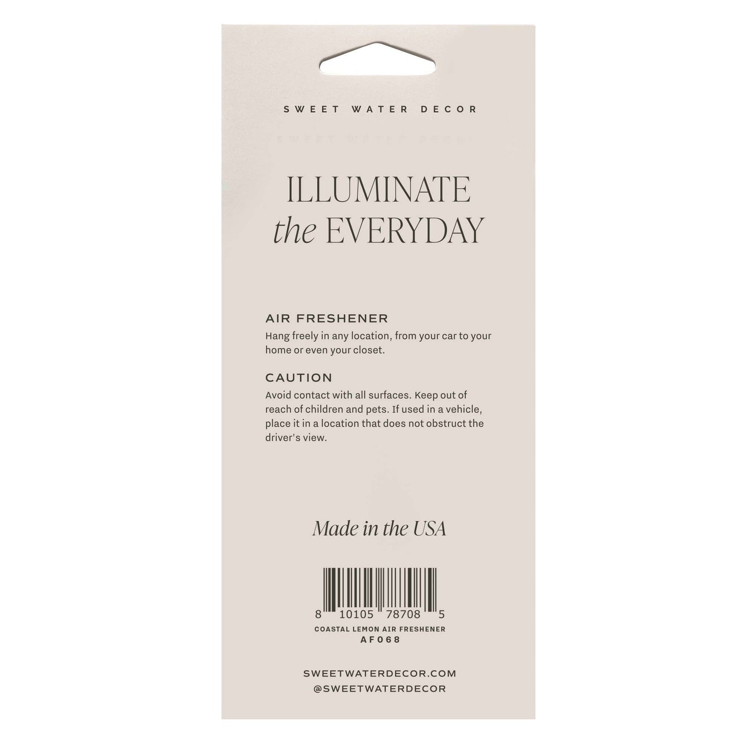 Coastal Lemon Hanging Air Freshener
