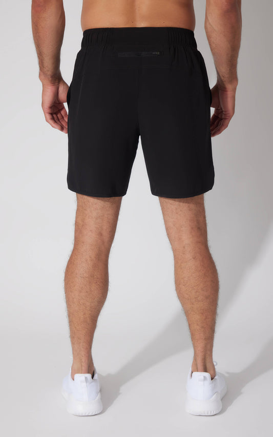 Men's Woven Short with Back Zipper Pocket