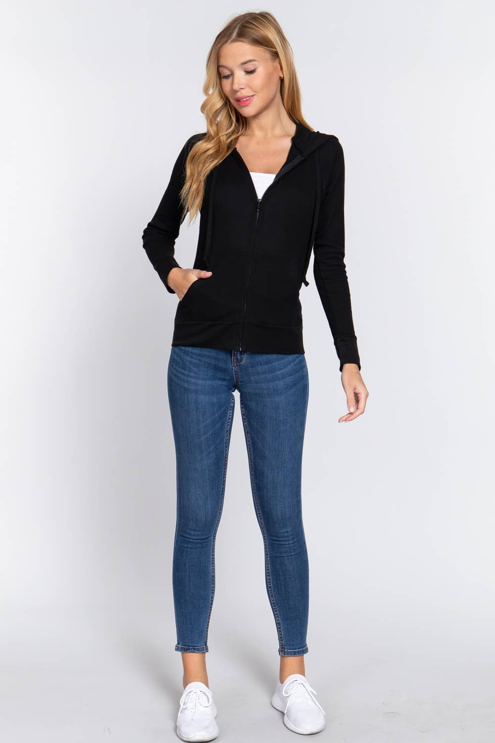 Long Sleeve Hoodie with Kangaroo Pocket Thermal Jacket