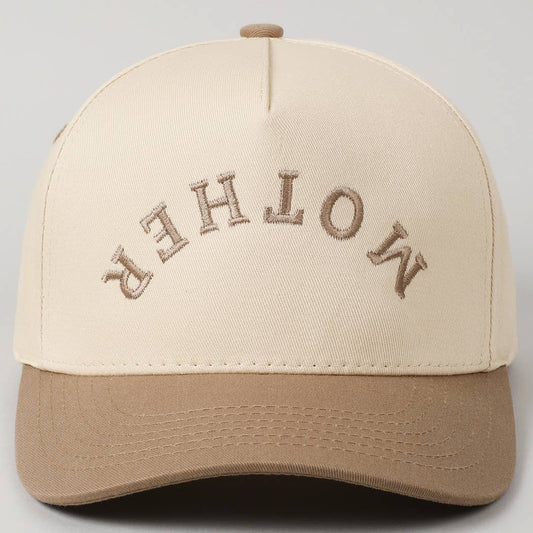 MOTHER Upside Down Lettering Embroidered Cap