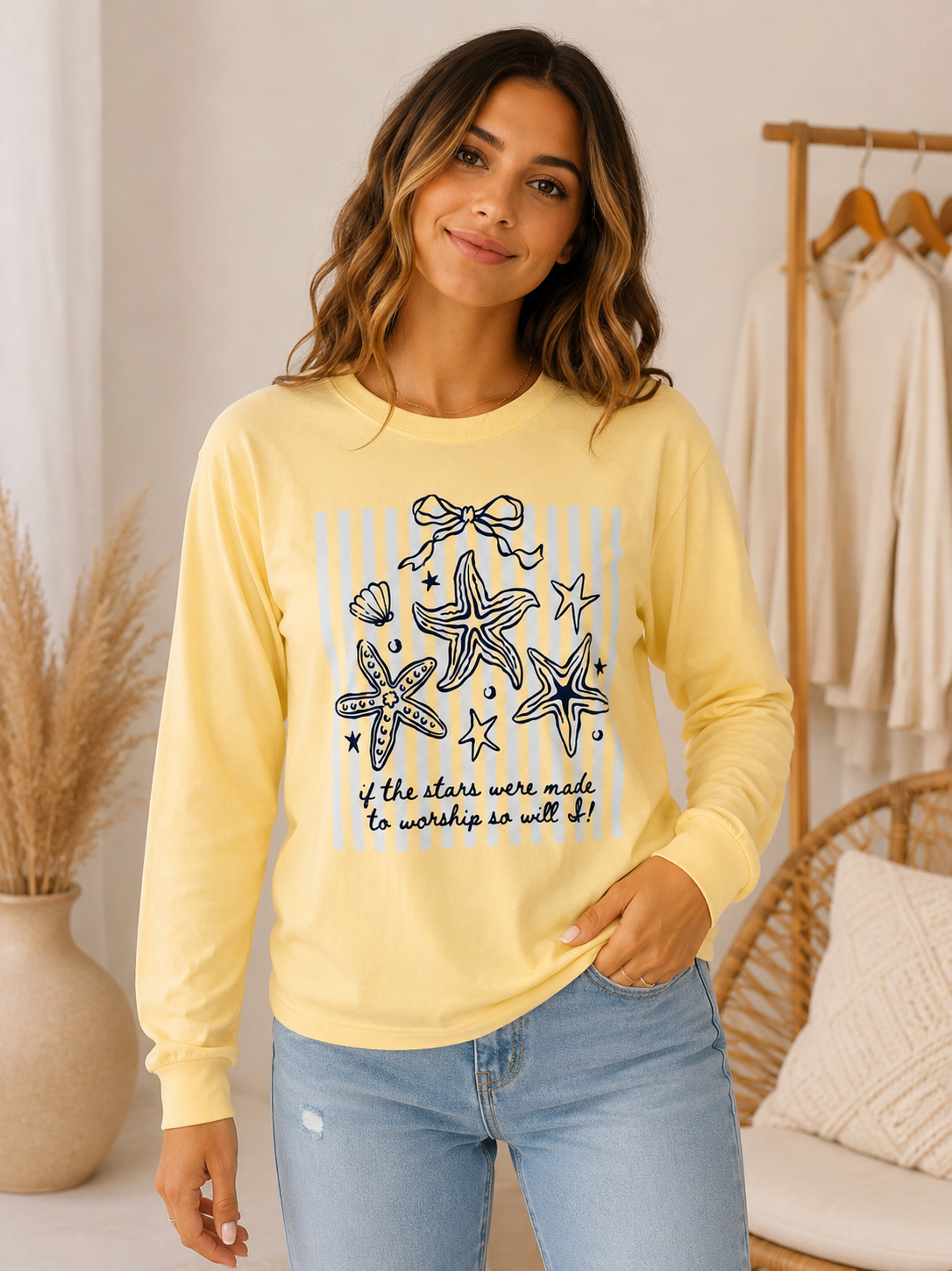If the Stars Were Made to Worship Long Sleeve Tee