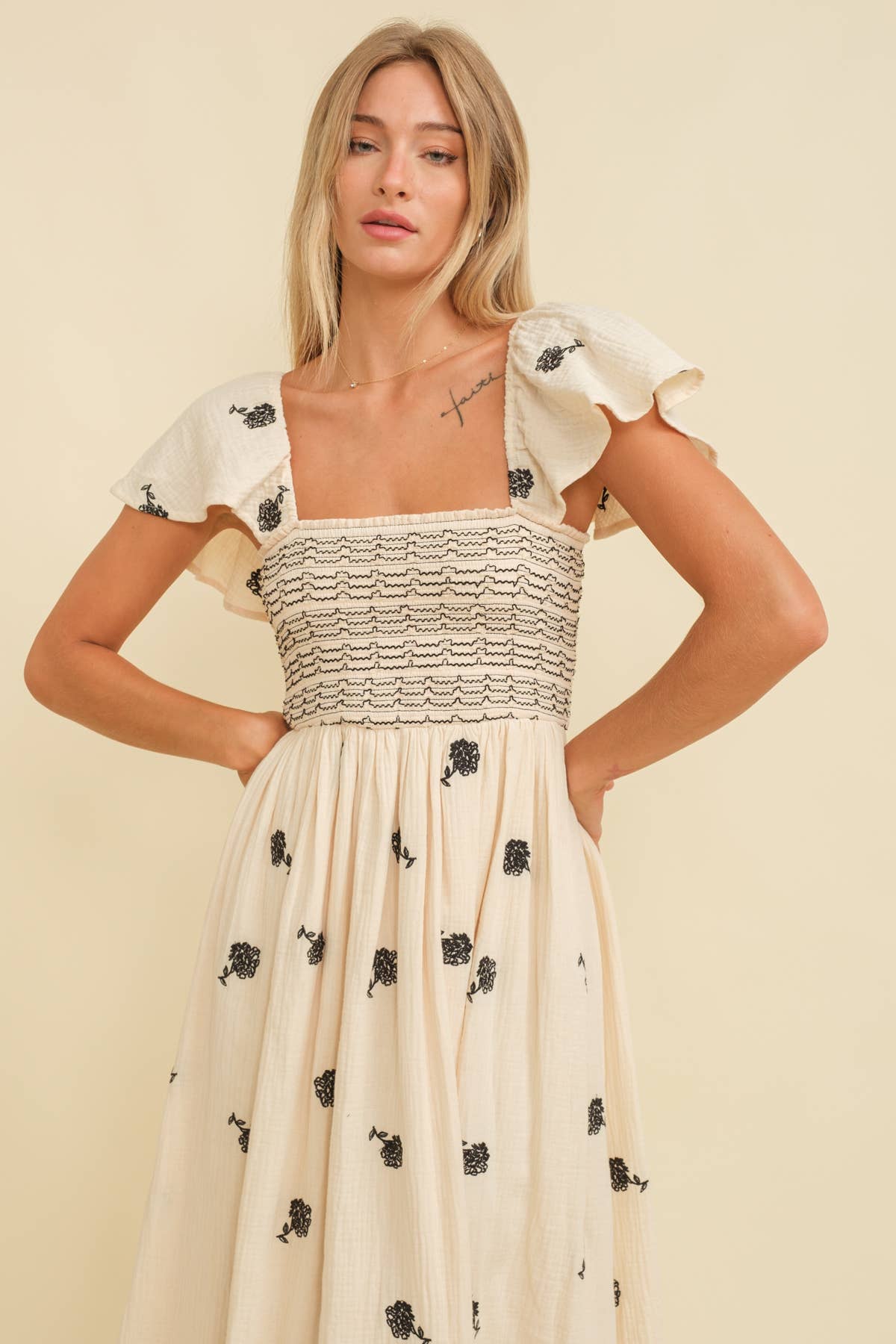 Floral Embroidered Dress