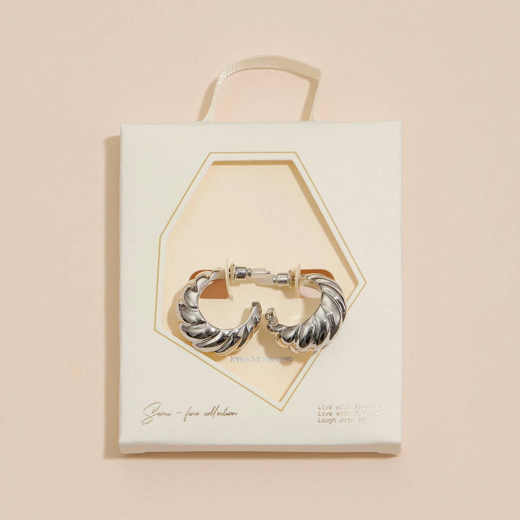 Twisted Open Hoop Earrings