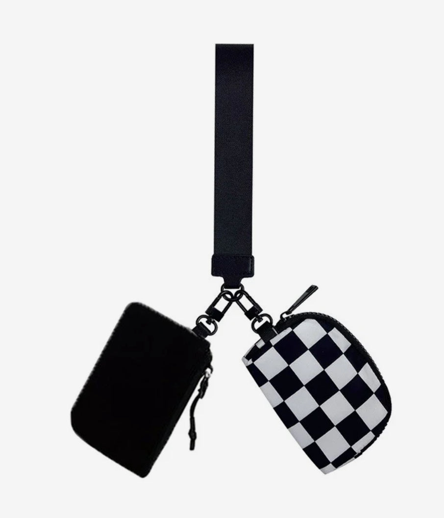 Checkered Dual Wristlet