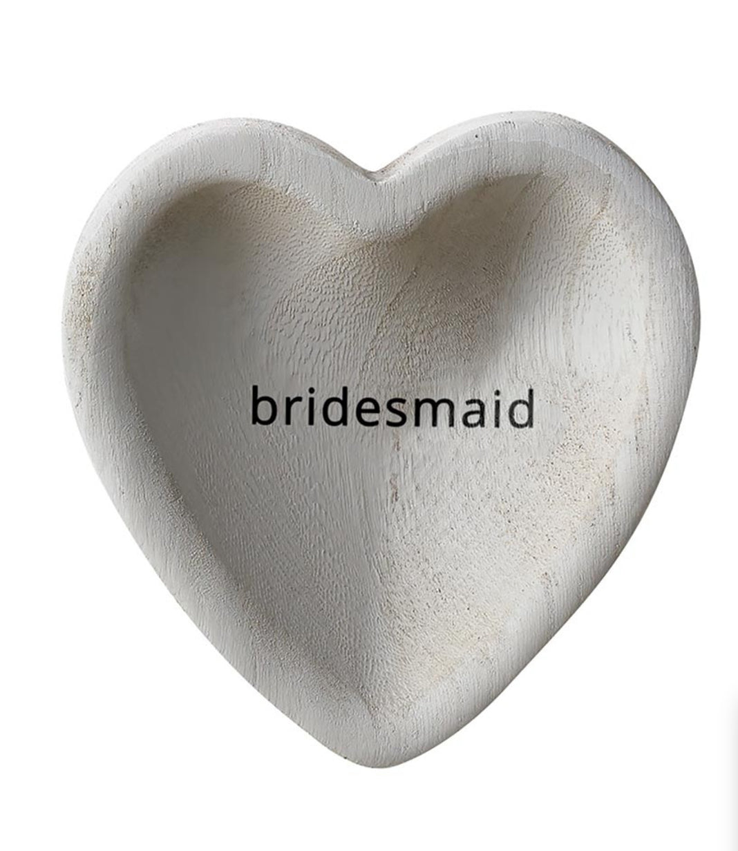 Bridesmaid Wooden Heart Tray
