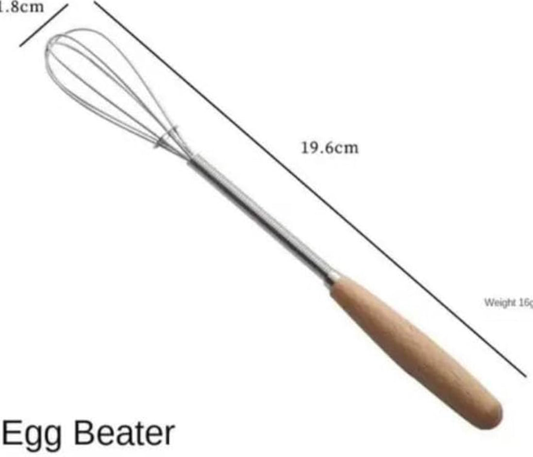 Stainless Steel Whisk with Wooden Handle