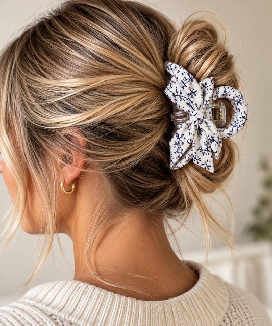 Blooming Bow Claw Clip