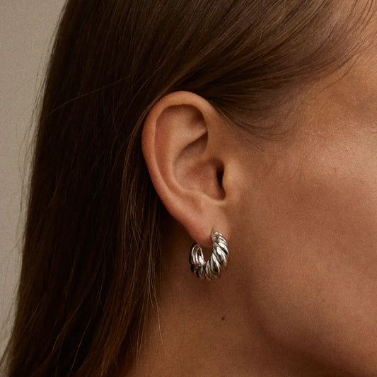 Twisted Open Hoop Earrings