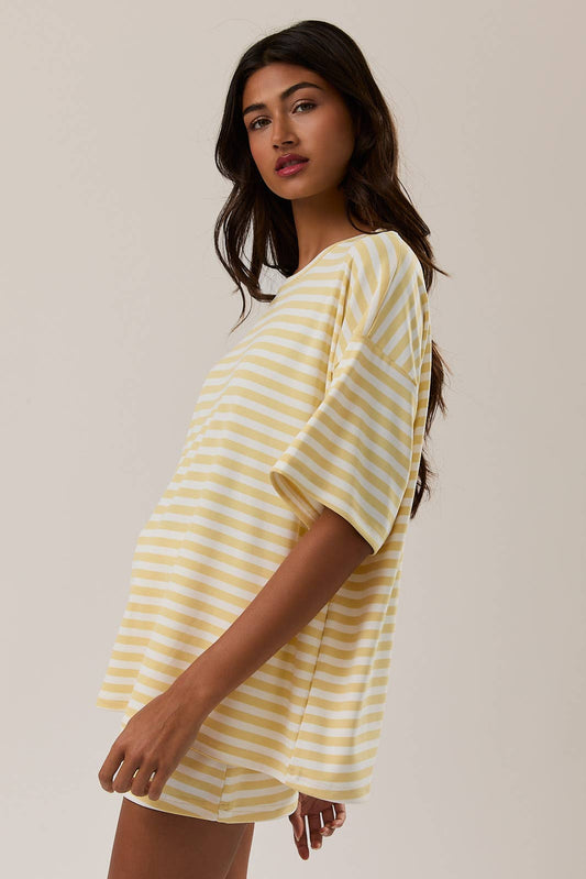 Short Sleeve Oversized Striped T-Shirt