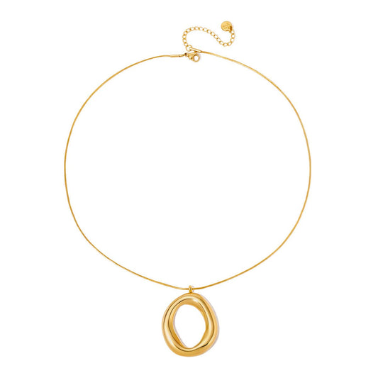 Camille Open Circle Statement Necklace - WATERPROOF