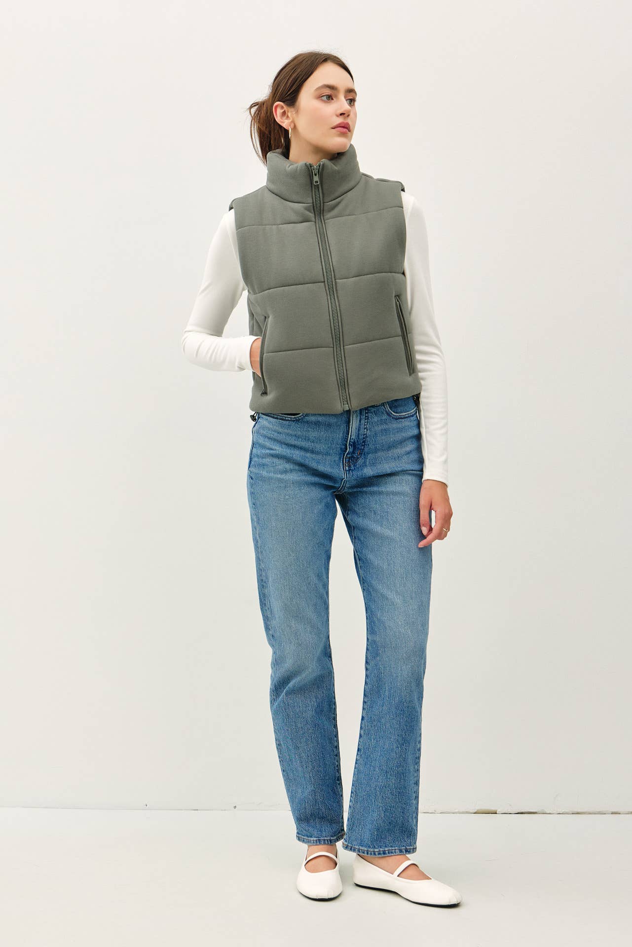 Puffer Vest With Zipper