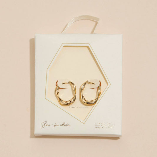 Wavy Hoop Earring