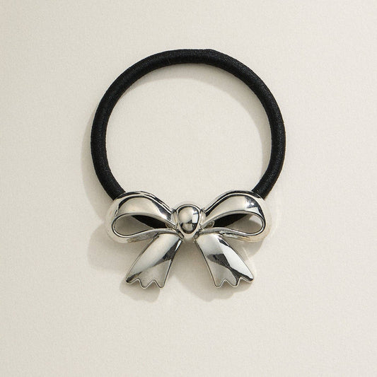 Metallic Bow Hair Tie