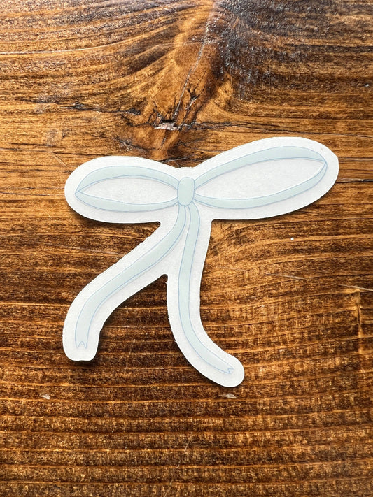 Blue Bow Sticker