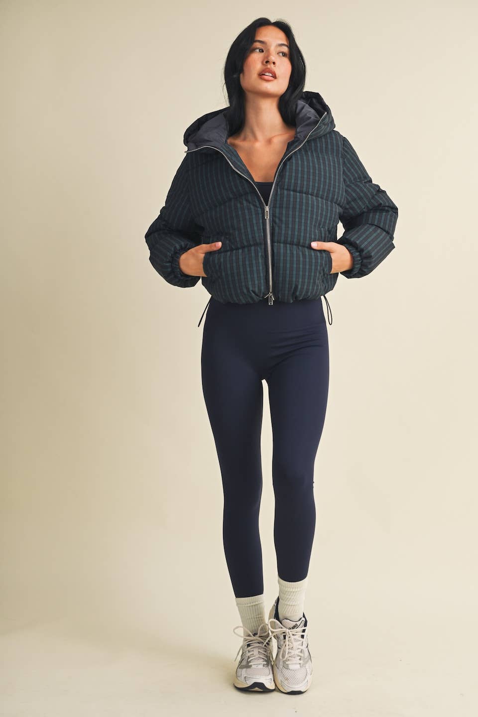 Plaid Puffer Jacket