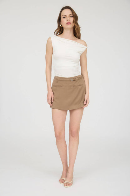Asymmetrical Off The Shoulder Knit Top