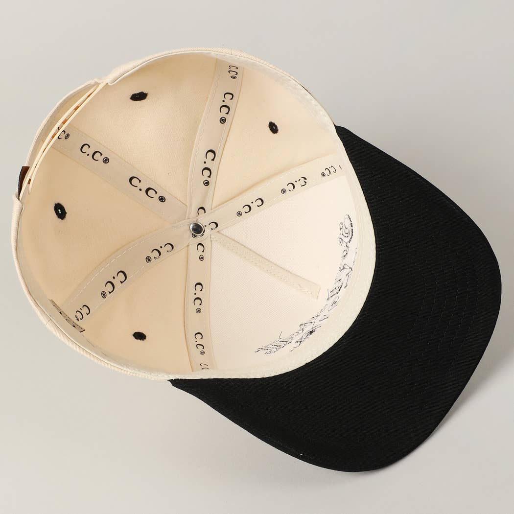 Sorry About My Wife Embroidery Two-Tone Canvas Cap