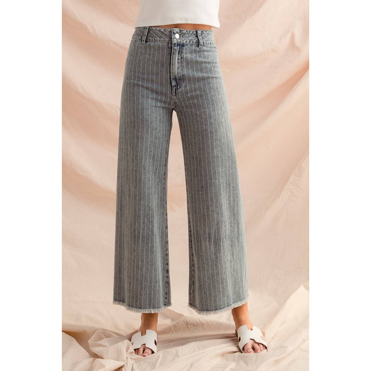 Lucy Stripe Denim Pants