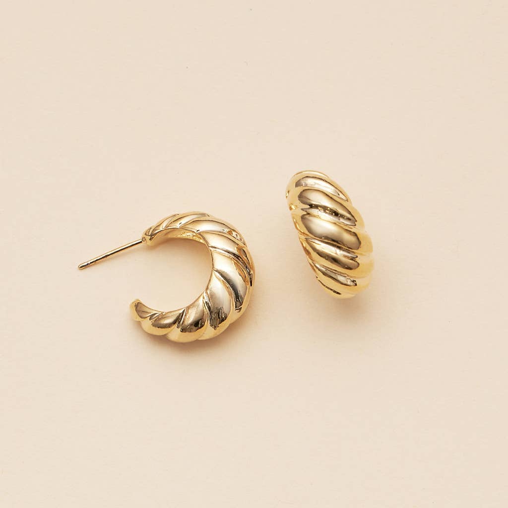 Twisted Open Hoop Earrings