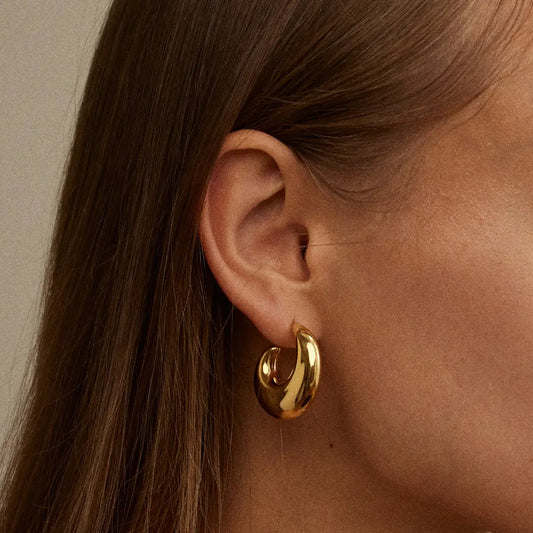 Stainless Steel Open Hoop Earrings