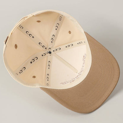 Sorry About My Wife Embroidery Two-Tone Canvas Cap