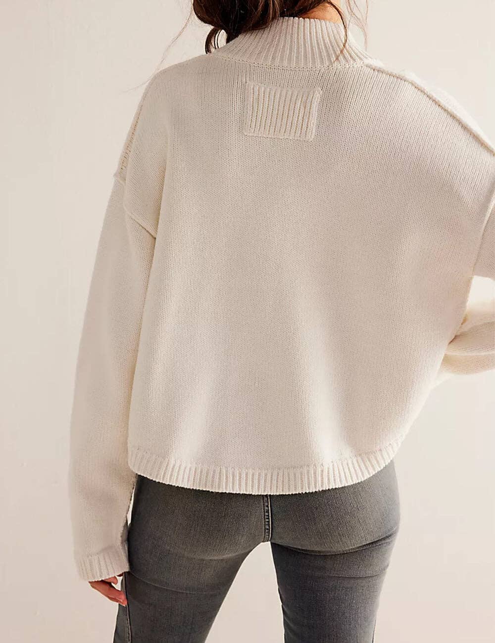 Button Front Dropped Shoulder Cardigan