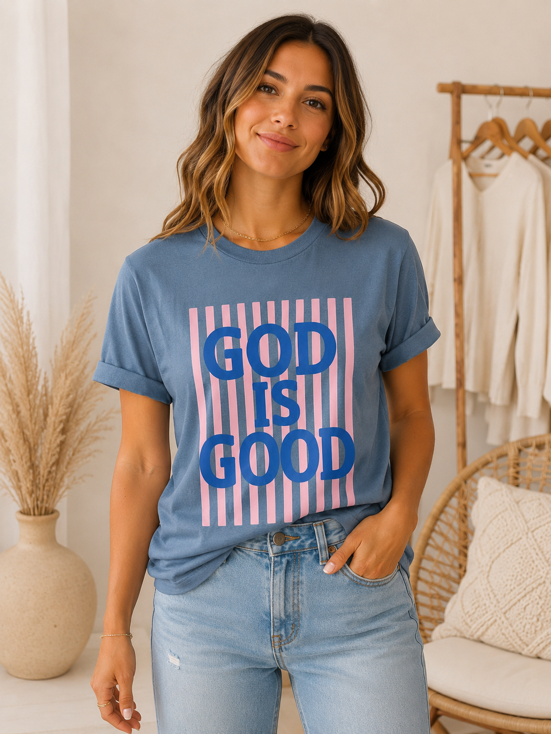 God is Good Puff Tee