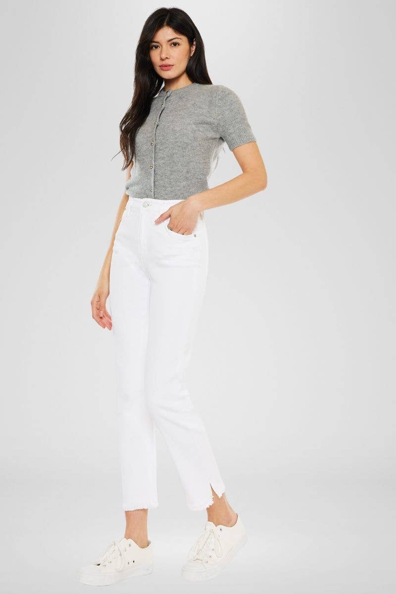 High Rise Slim Straight Jeans