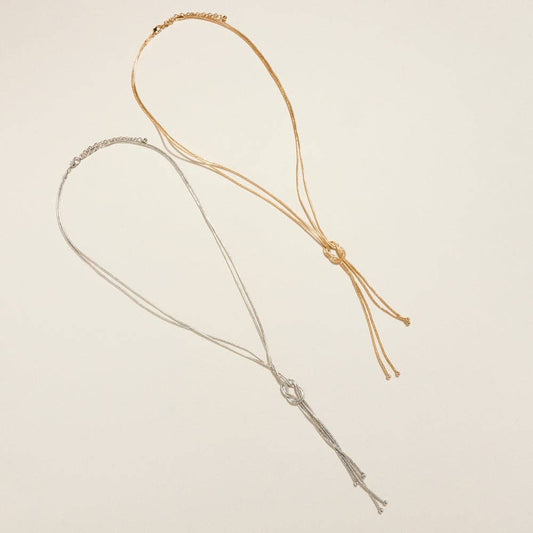 Knotted Snake Rope Chain Necklace Jewelry