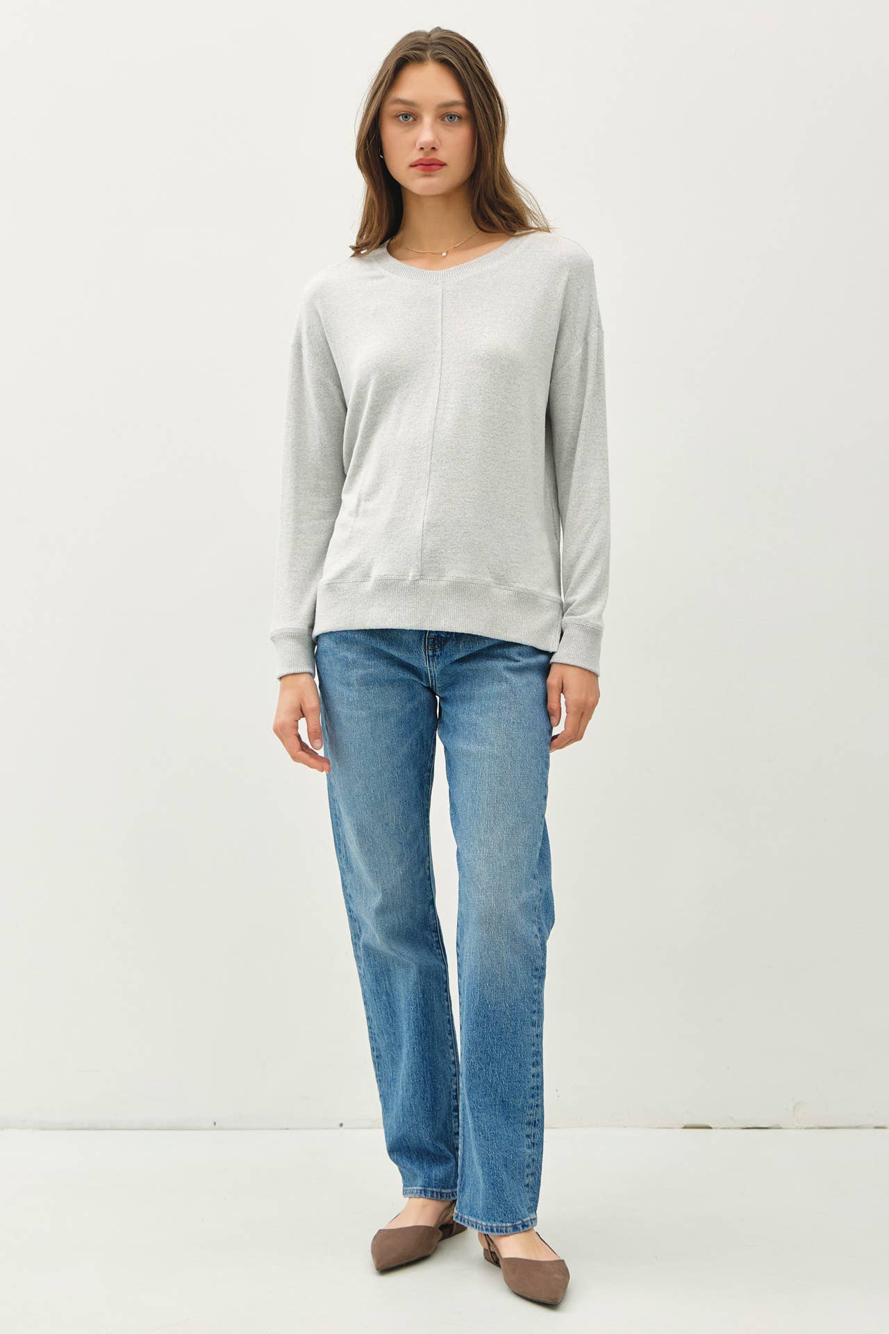 Buttery Hacci Brushed Pullover Knit Top
