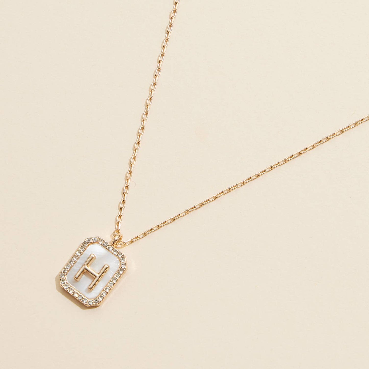 Initial Shell Charm Necklace Assorted