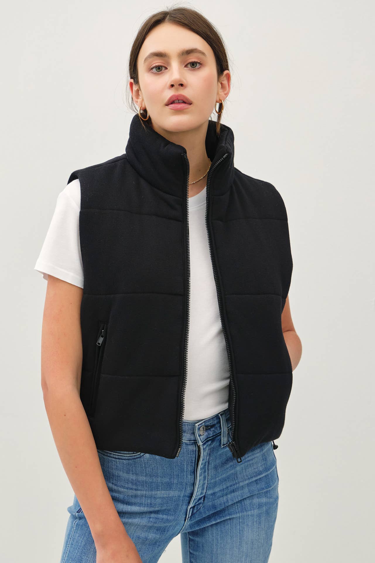 Puffer Vest With Zipper