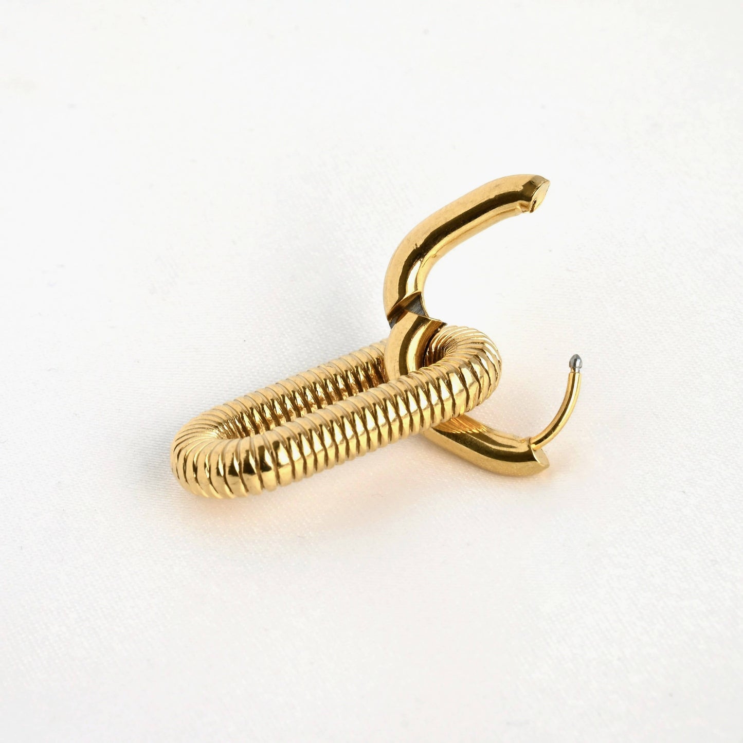 Double Link Hoop Earrings