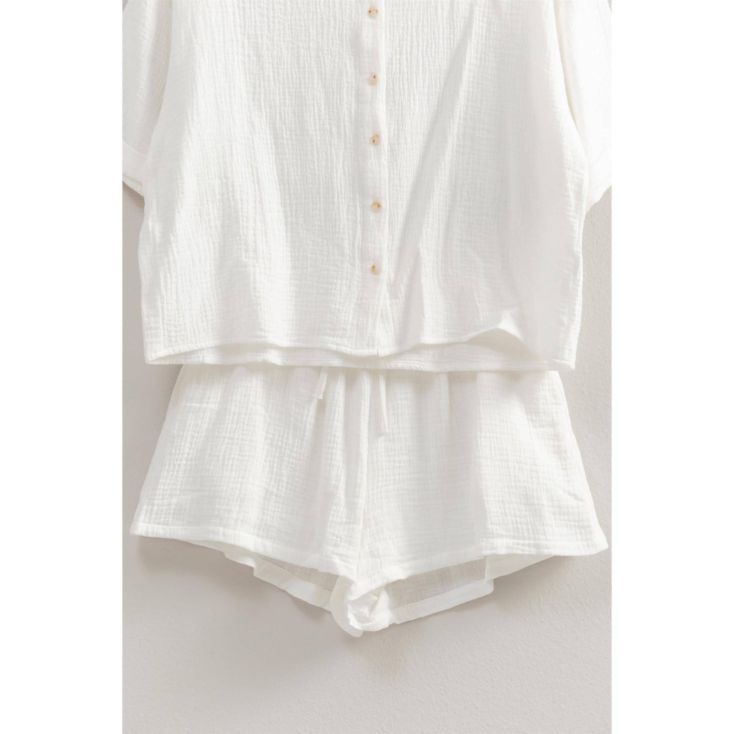 Relaxed Shirt And Flowy Shorts Set
