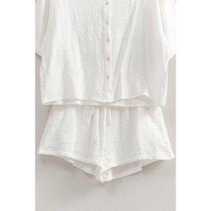 Relaxed Shirt And Flowy Shorts Set