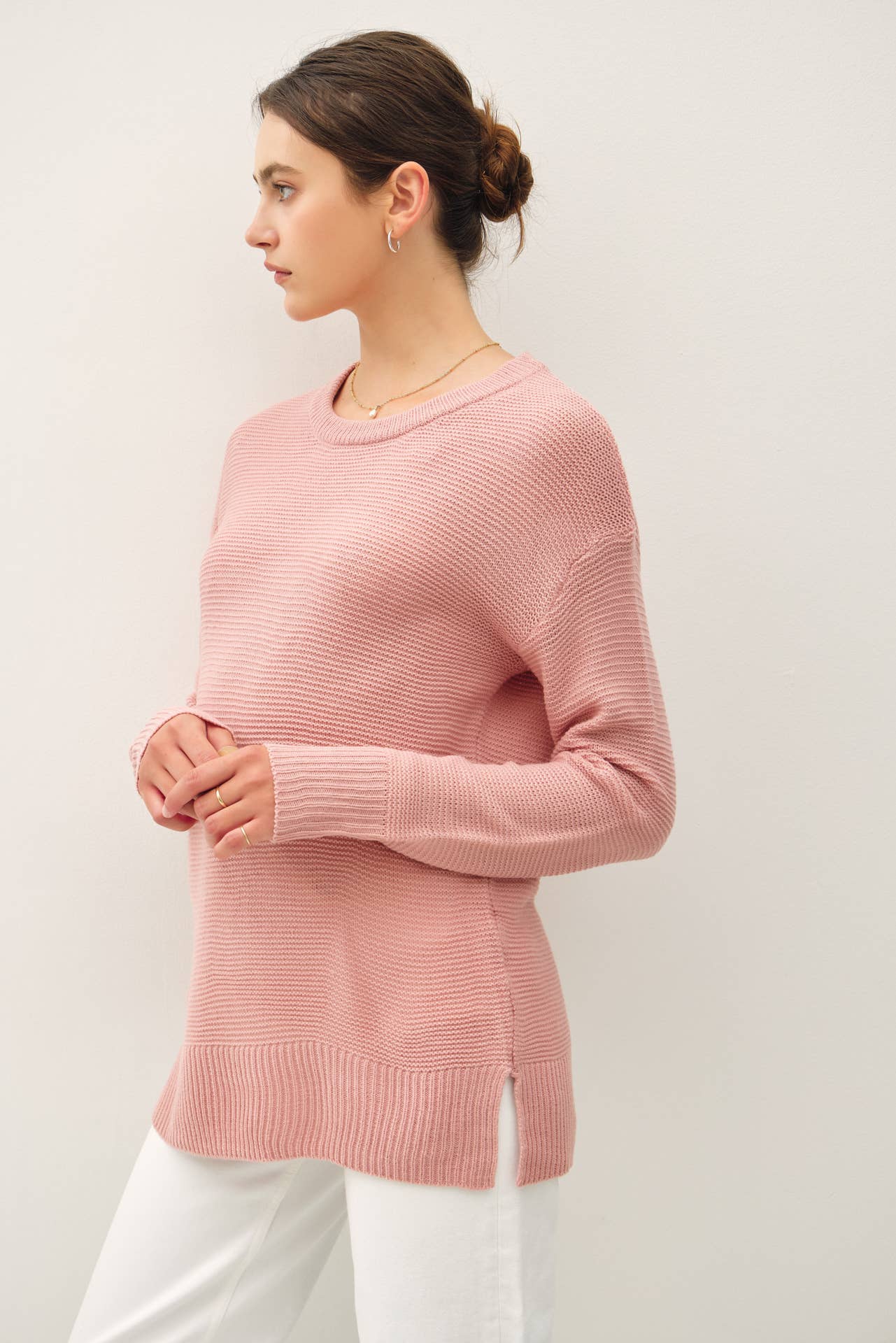 Round Neck Boyfriend Fit Sweater