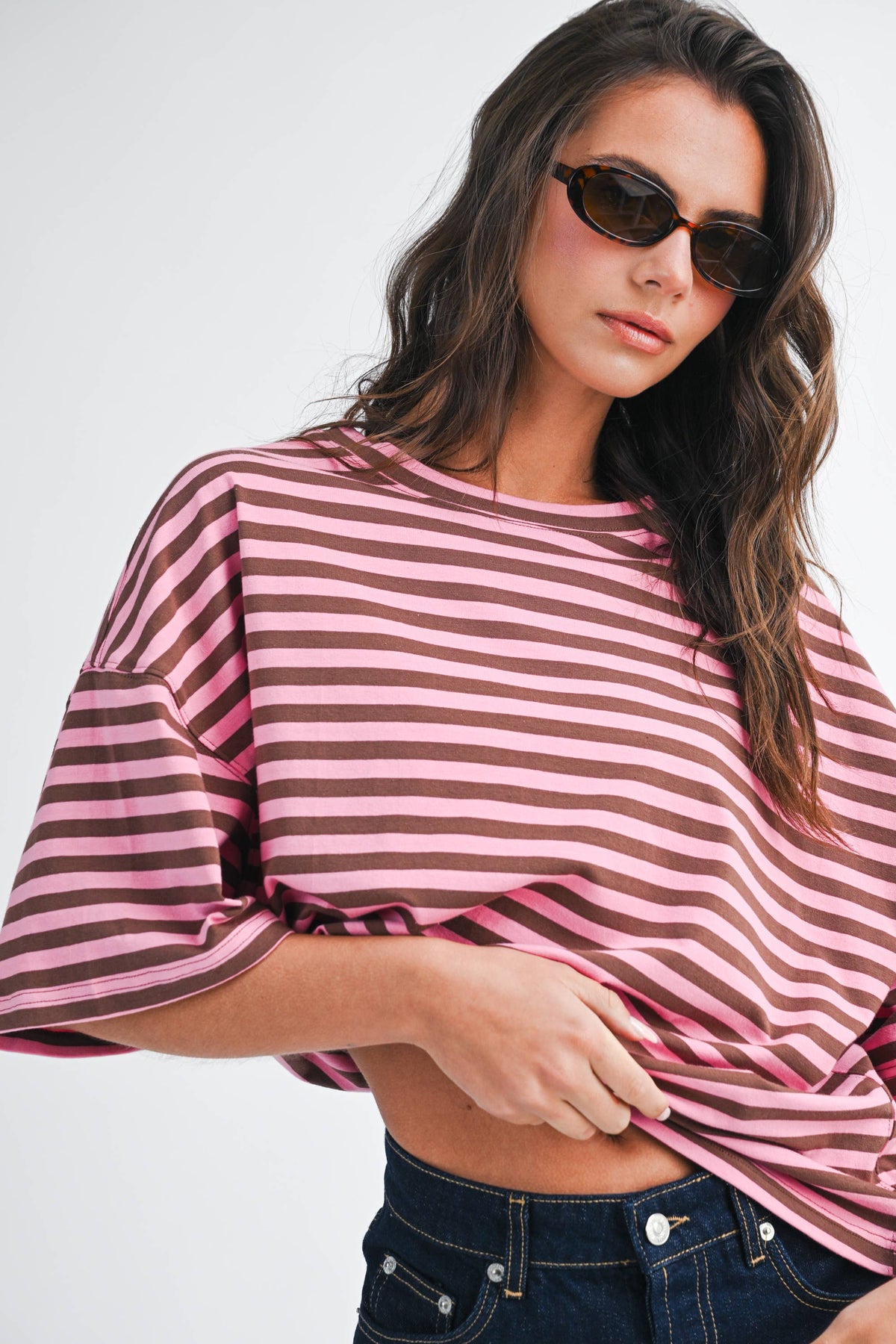 Molly Oversized Stripe Boyfriend Tee