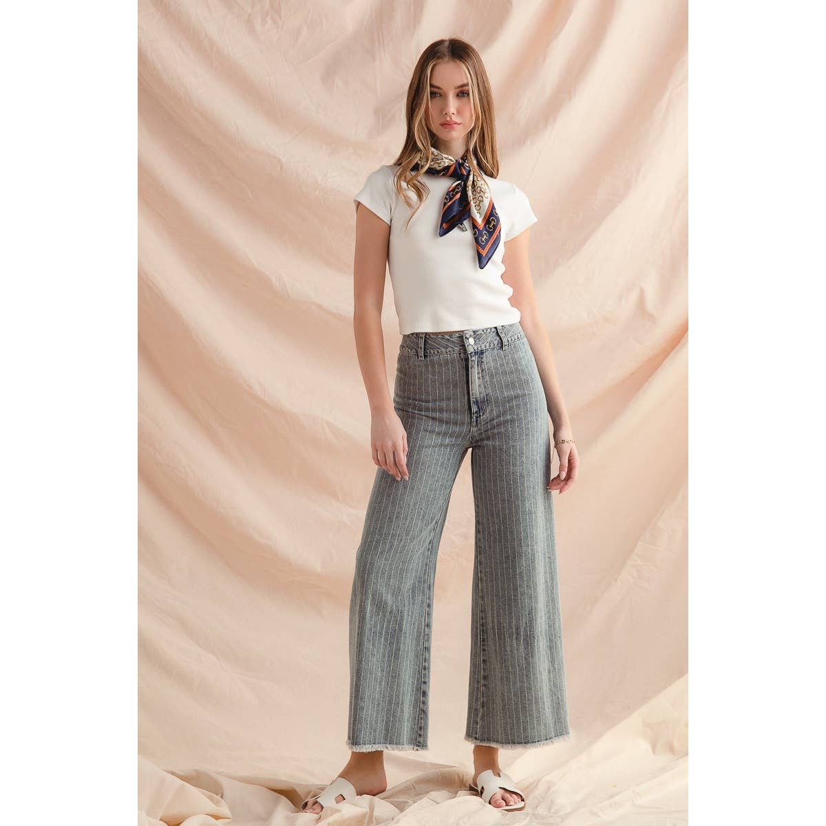 Lucy Stripe Denim Pants