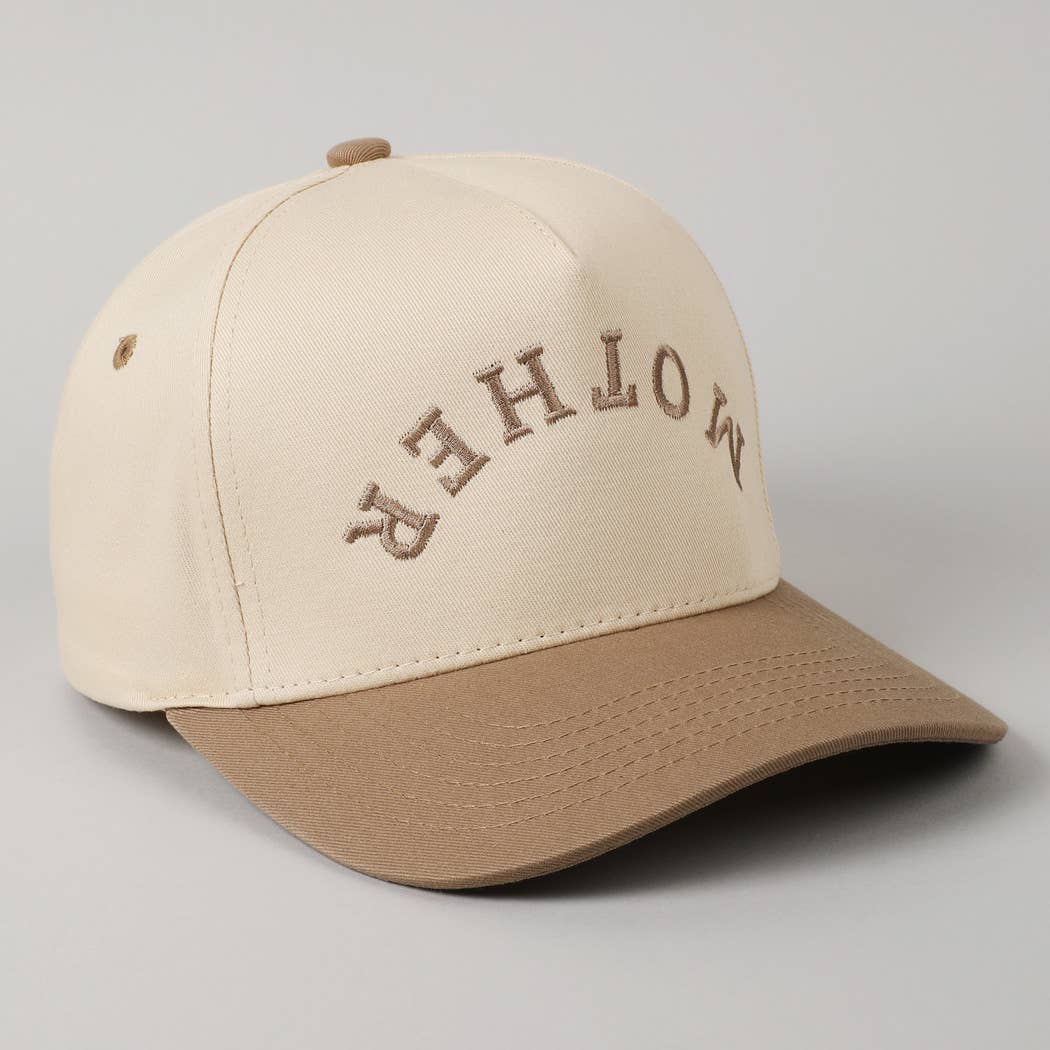 MOTHER Upside Down Lettering Embroidered Cap