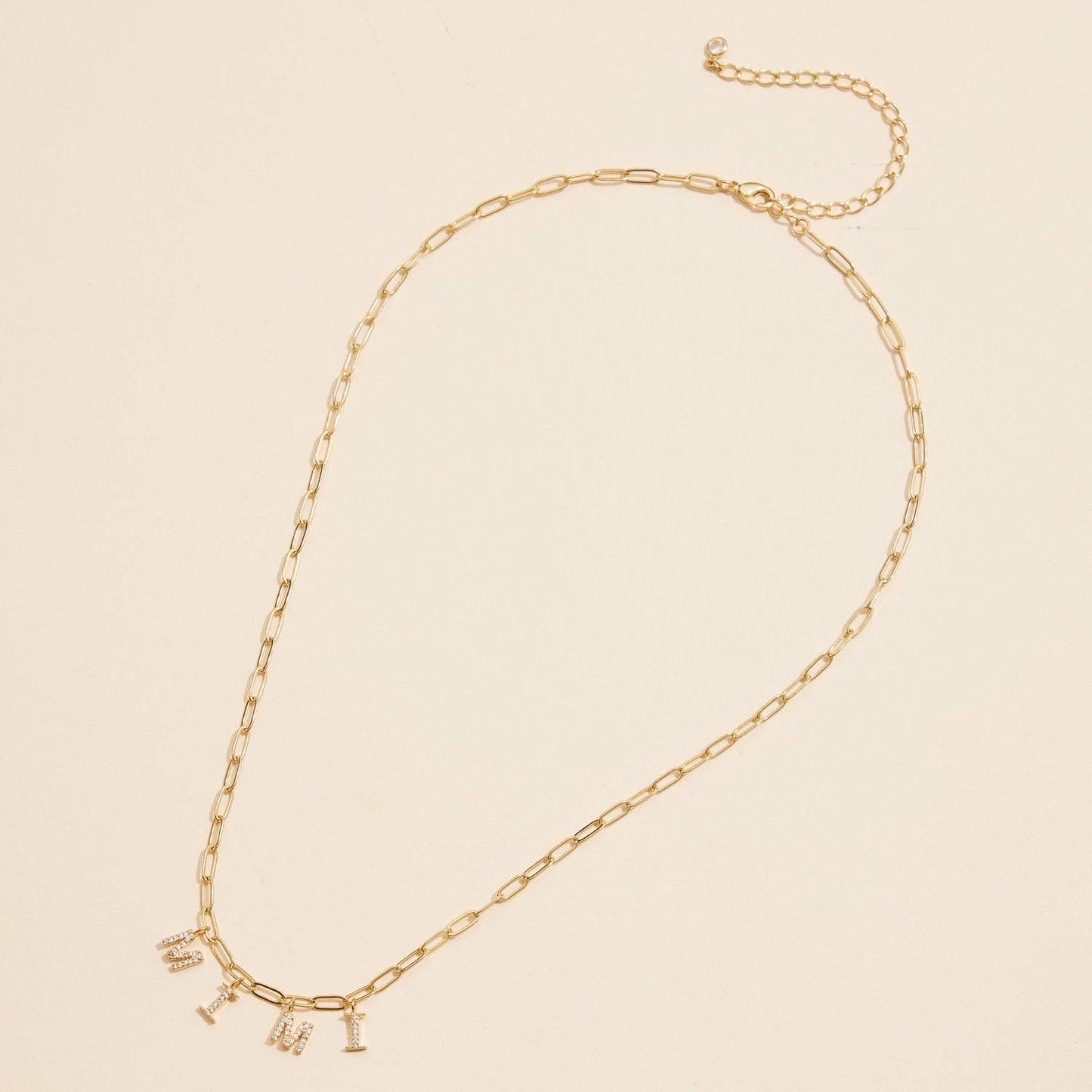 Sparkling "MIMI" Cubic Zirconia Charm Necklace