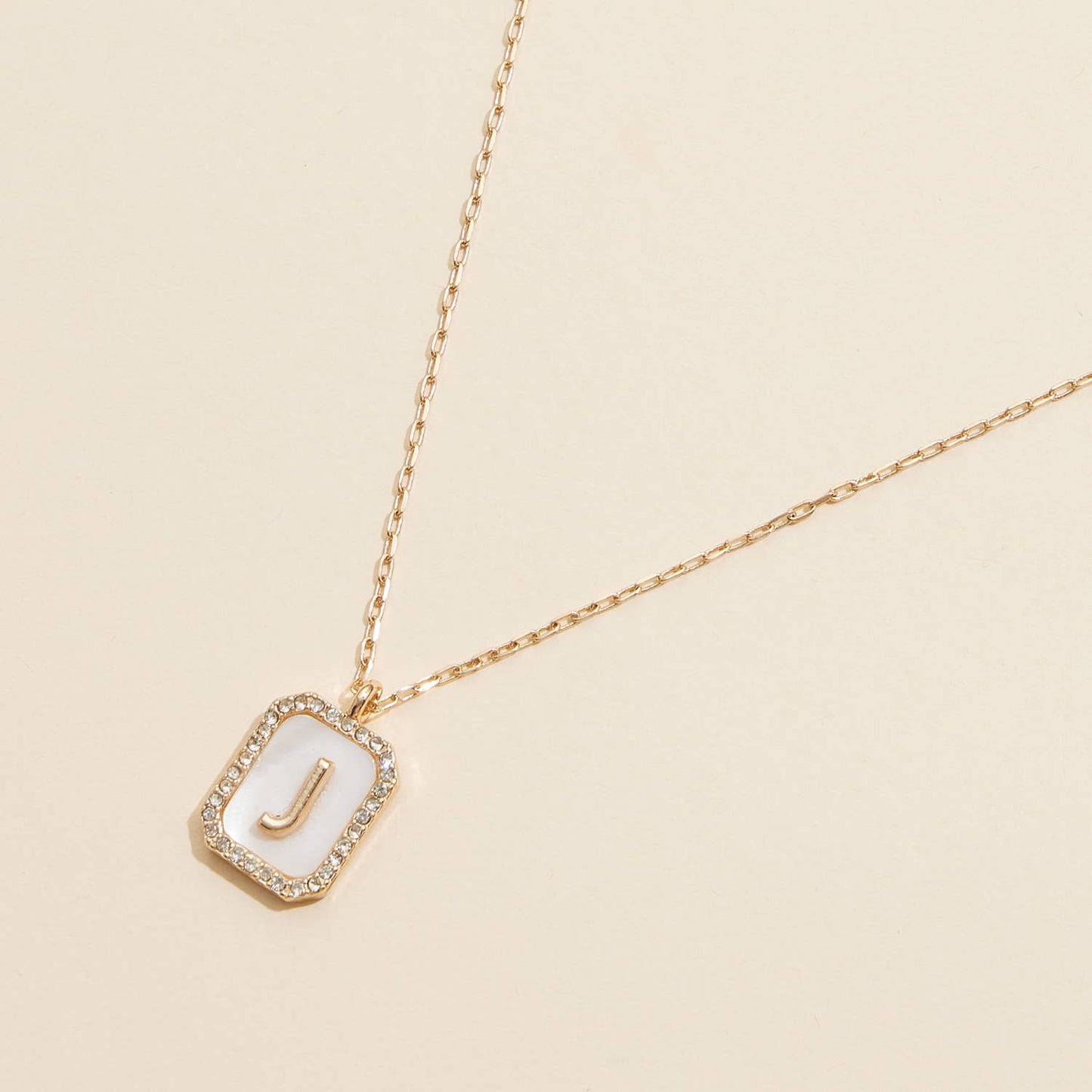 Initial Shell Charm Necklace Assorted