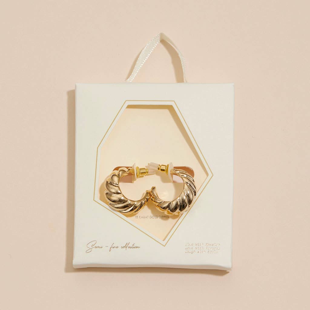 Twisted Open Hoop Earrings
