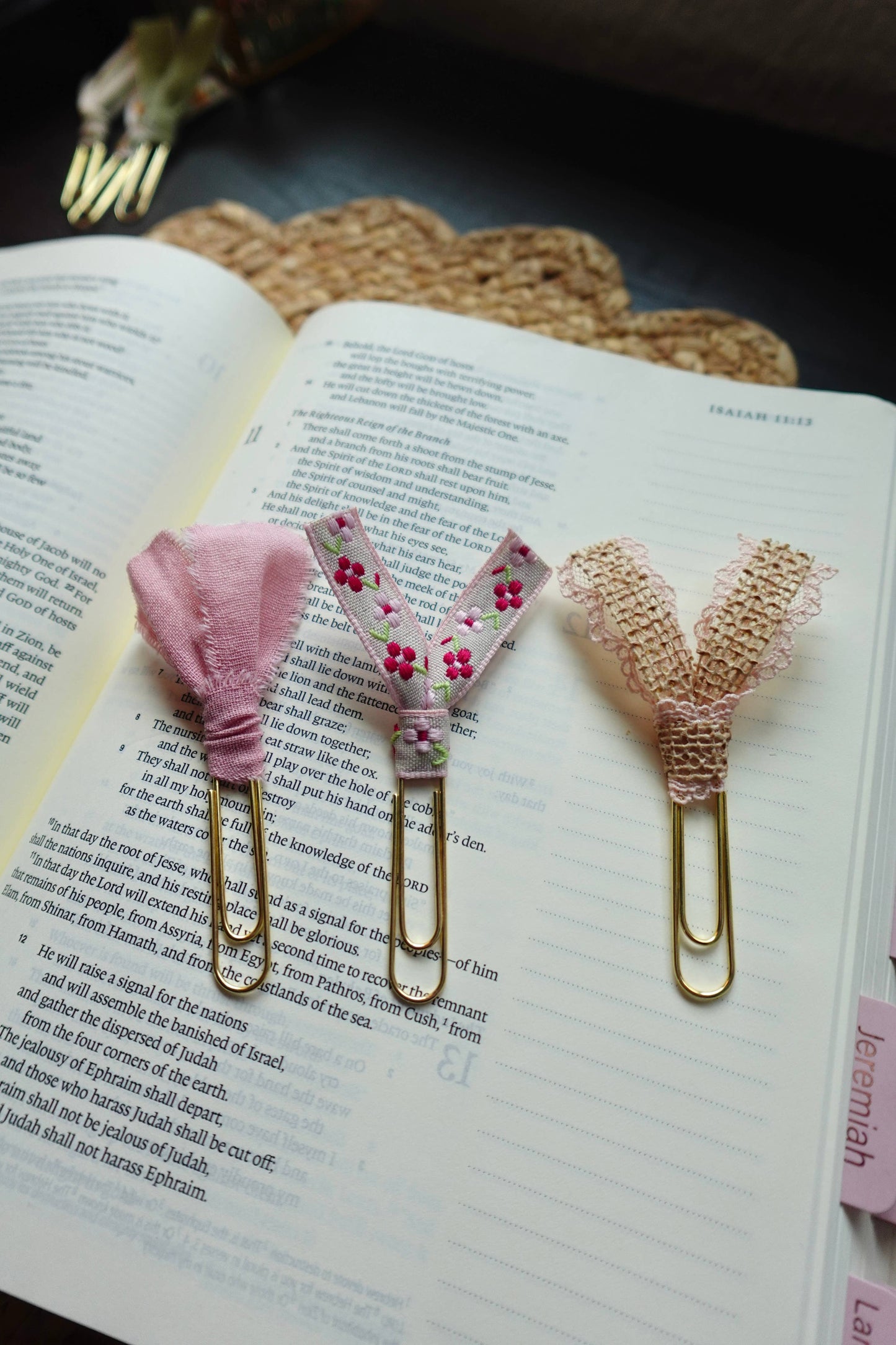 Handmade Ribbon Bookmark Set