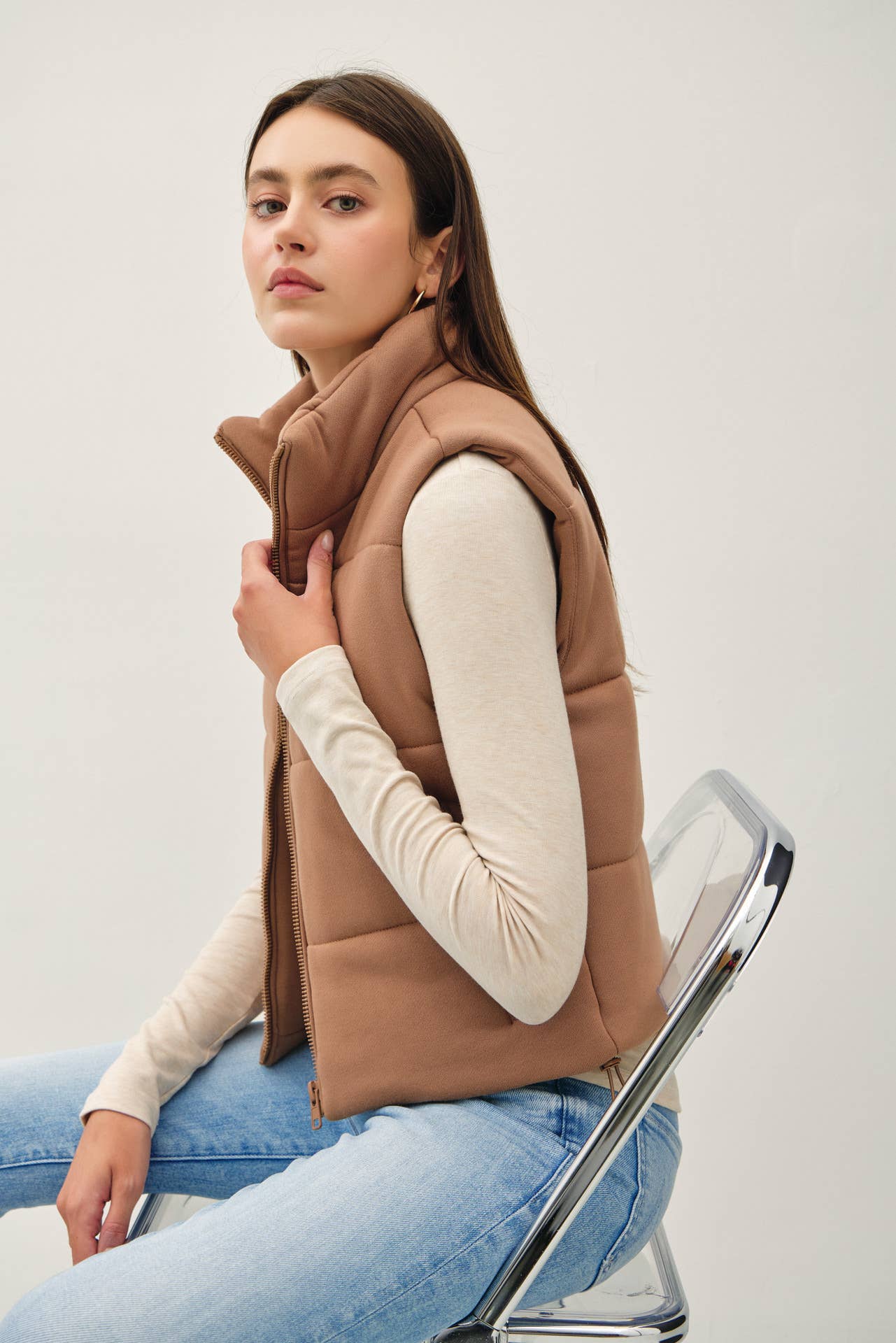 Puffer Vest With Zipper