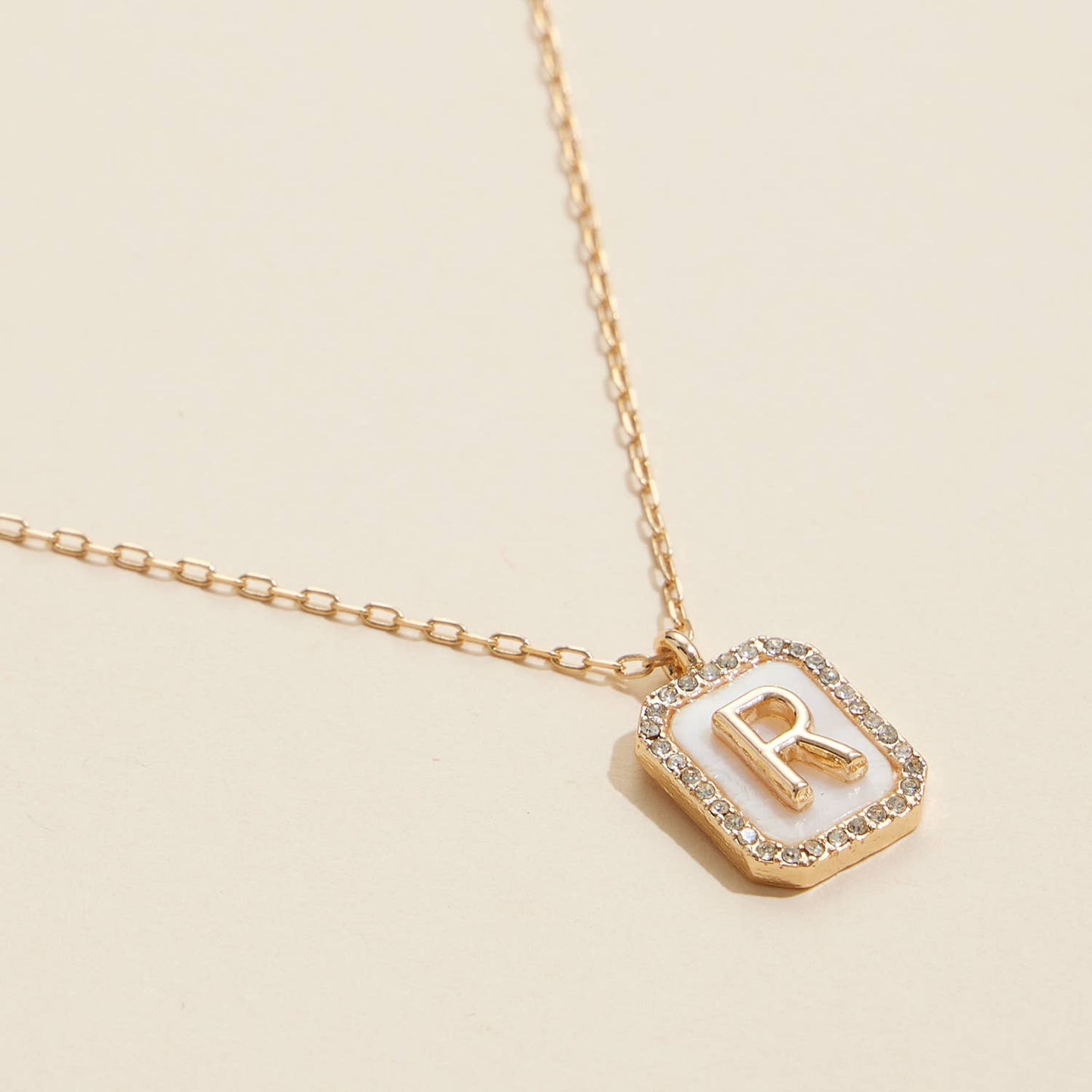 Initial Shell Charm Necklace Assorted
