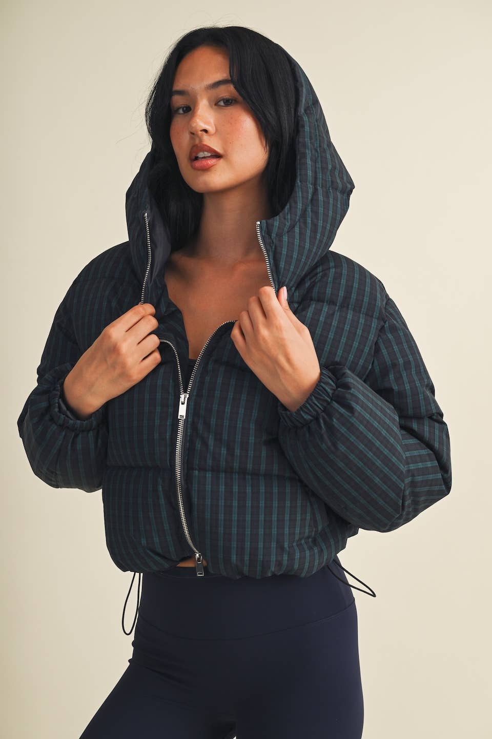 Plaid Puffer Jacket