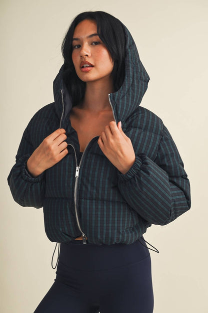Plaid Puffer Jacket